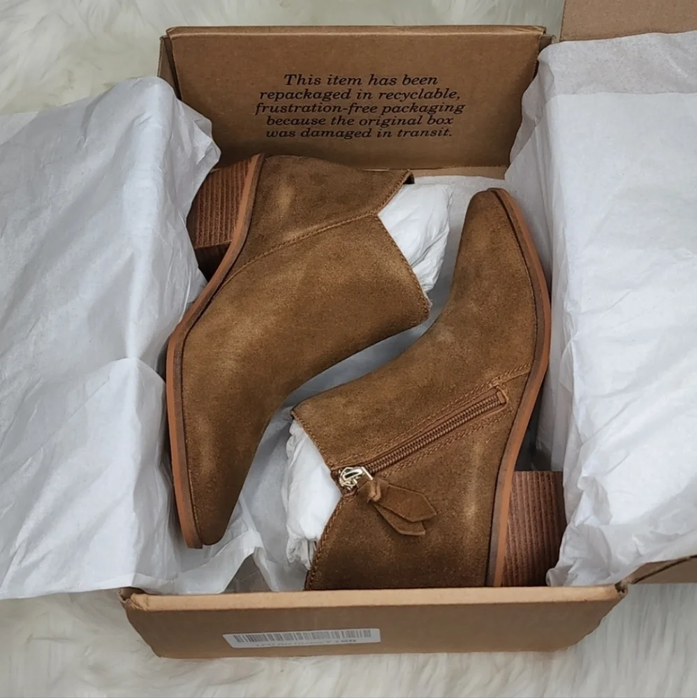 Cole Haan Gracy Bootie (45 mm) Earthen Agora Burnished Suede Boots